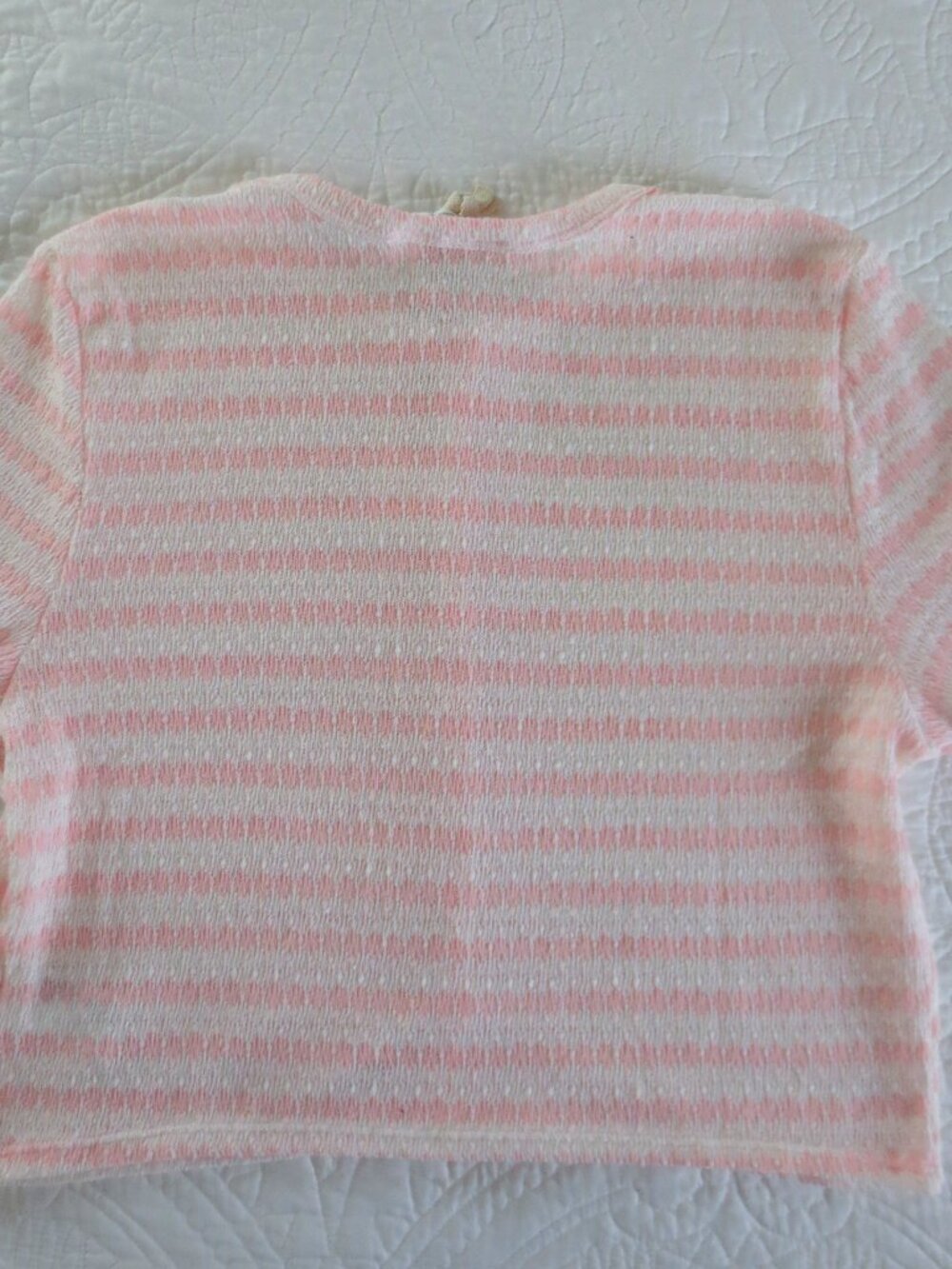 Urban Outfitters Pink & White Stripes Button Front Cropped Cardigan - Picture 7 of 10